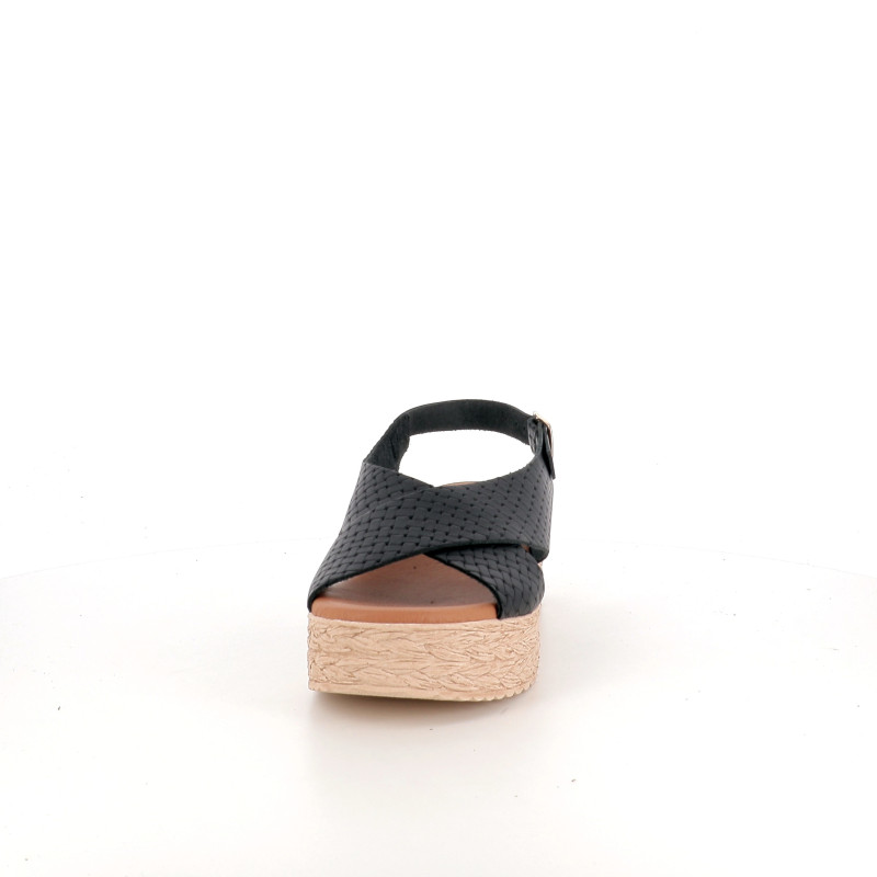 Nu-peids en cuir noir Encantto
