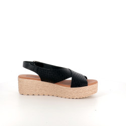 Nu-peids en cuir noir Encantto