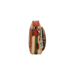 Sac en bandoulière en synthétique marron Anekke