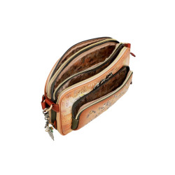 Sac en bandoulière en synthétique marron Anekke