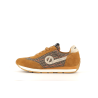 Basket en cuir marron city run jogger