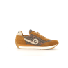 Basket en cuir marron city run jogger