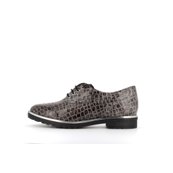 Derby gris en cuir Odette