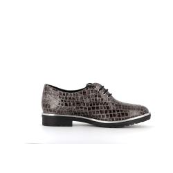 Derby gris en cuir Odette