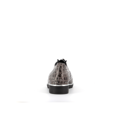 Derby gris en cuir Odette