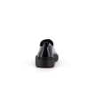 derby plateforme bleu en cuir vernis