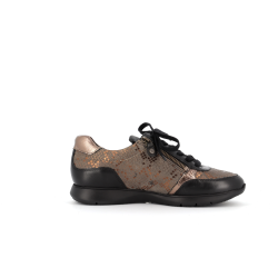 basket en cuir marron Monia