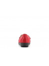mocassin rouge en cuir