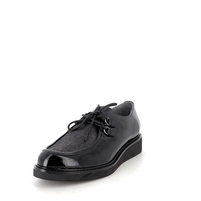 Derbys Fugitive en cuir vernis noir