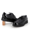 Derbys Fugitive en cuir vernis noir