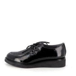 Derbys Fugitive en cuir vernis noir
