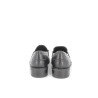 Mocassin noir en cuir