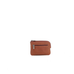 Porte monnaie en cuir marron Wylson