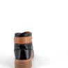 baskets montantes Pedro Torres en cuir noir et marron