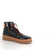 baskets montantes Pedro Torres en cuir noir et marron