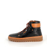 baskets montantes Pedro Torres en cuir noir et marron
