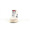 Basket montante blanche en cuir