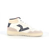 Basket montante blanche en cuir