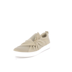 ballerines vert kaki en cuir
