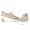 ballerines vert kaki en cuir
