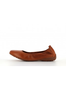 ballerine marron en cuir