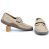 Mocassin TBS beige en cuir