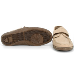 Mocassin TBS beige en cuir