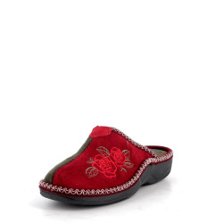 Chaussons ouverts rouge et vert Kaki Semelflex
