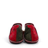 Chaussons ouverts rouge et vert Kaki Semelflex