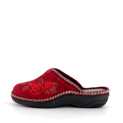 Chaussons ouverts rouge et vert Kaki Semelflex