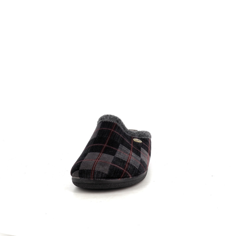 Chaussons gris à carreaux Semelflex