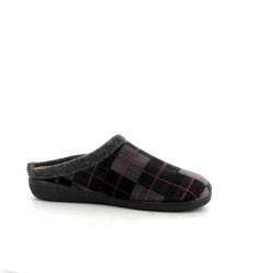 Chaussons gris à carreaux Semelflex