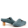 chaussons Verbenas en moumoutte bleu turquoise