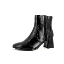 Bottines à talons en cuir noir Regarde Le Ciel
