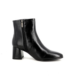 Bottines à talons en cuir noir Regarde Le Ciel