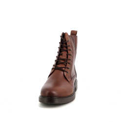 Boots montantes en cuir marron GoodStep