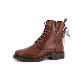 Boots montantes en cuir marron GoodStep