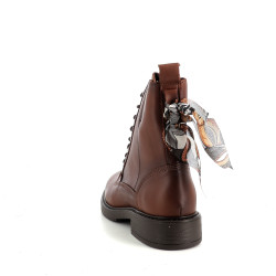 Boots montantes en cuir marron GoodStep