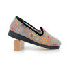 Chaussons Femme Multicolores à Motifs Fleurs Brodés Semelflex