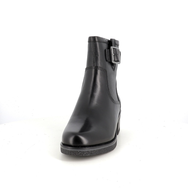 Bottines en cuir noir Marco Tozzi