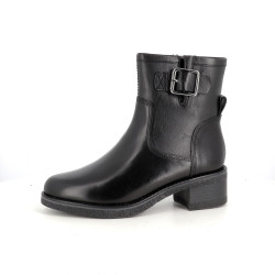 Bottines en cuir noir Marco Tozzi