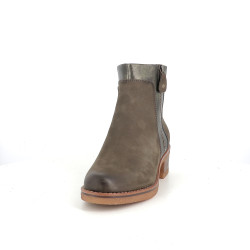Bottines en cuir kaki Marco Tozzi
