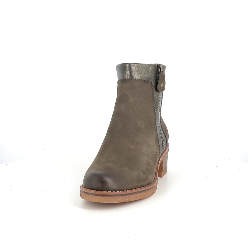 Bottines en cuir kaki Marco Tozzi