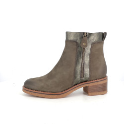Bottines en cuir kaki Marco Tozzi