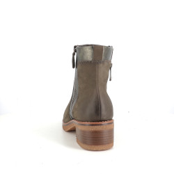 Bottines en cuir kaki Marco Tozzi
