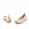Ballerines Beiges et Dorées en Cuir CAPRICE