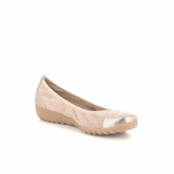 Ballerines Beiges et Dorées en Cuir CAPRICE