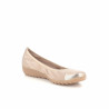 Ballerines Beiges et Dorées en Cuir CAPRICE