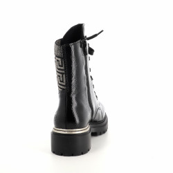 Bottines Noires Avec Motif Rieker