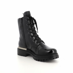 Bottines Noires Avec Motif Rieker